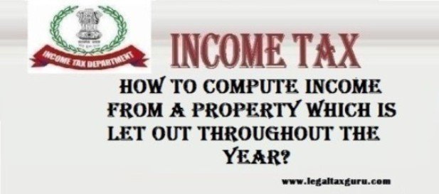 How to compute income from a property which is let out throughout the year? || Compute Income from house property