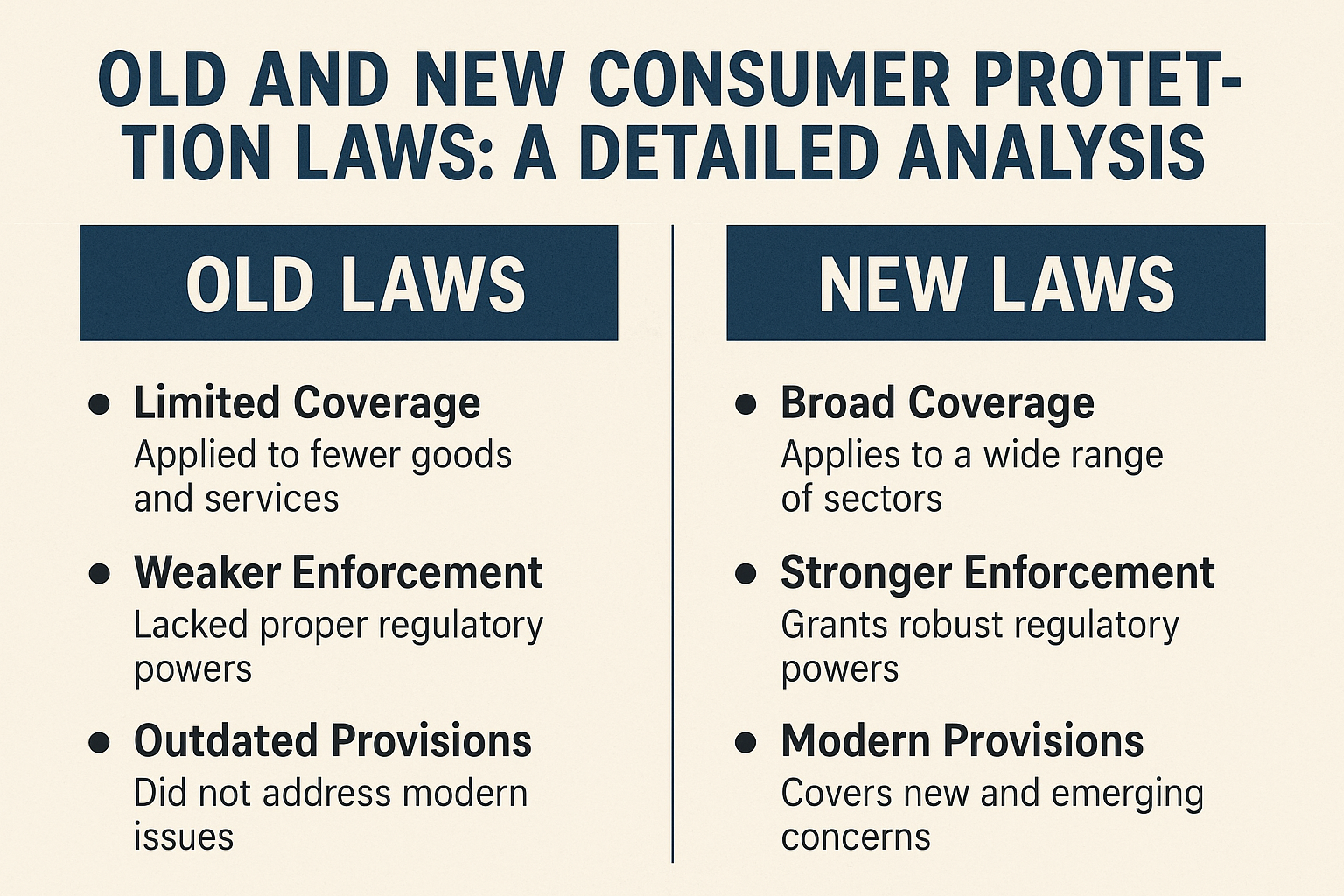 Old and New Consumer Protection Laws: A Detailed Analysis