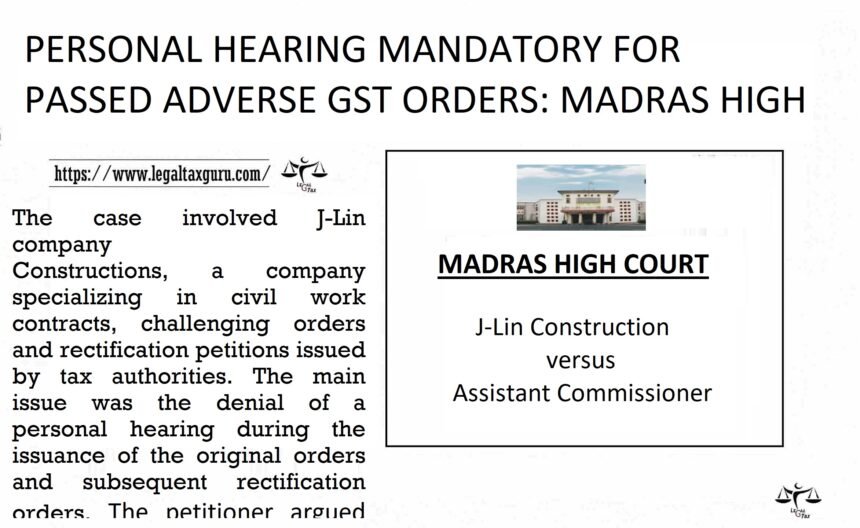 J-lin construction vs Assistant commissioner